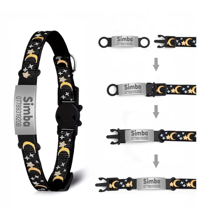 Collier personnalisé pour chat avec clochette et gravure – photo 4